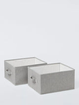 John Lewis John Lewis Storage Boxes, Set of 2, Mid Grey- Buy online at McGrocer