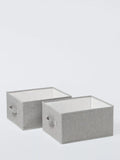 John Lewis storage boxes set of 2 mid grey, imported from the UK