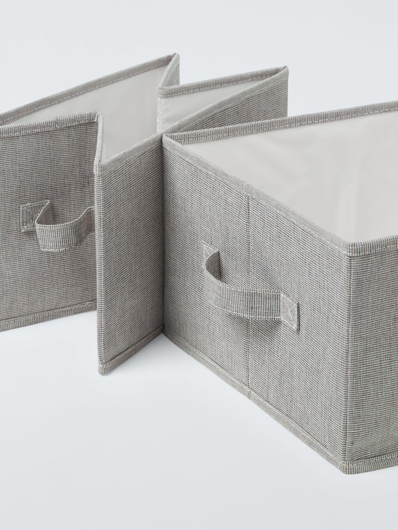John Lewis storage boxes set of 2 mid grey, imported from the UK