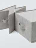 John Lewis storage boxes set of 2 mid grey, imported from the UK