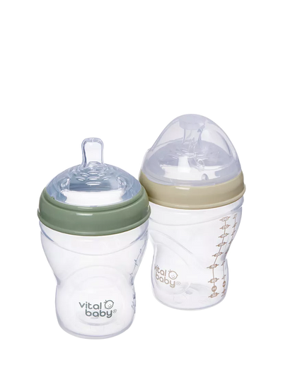 Vital Baby Nurture Brustähnliche Babyflasche, 2er-Pack, 240ml