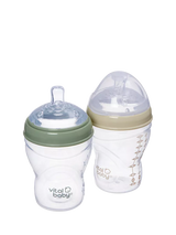 John Lewis Vital Baby Nurture Breast-Like Baby Bottle Pack of 2 240ml- Buy online at McGrocer