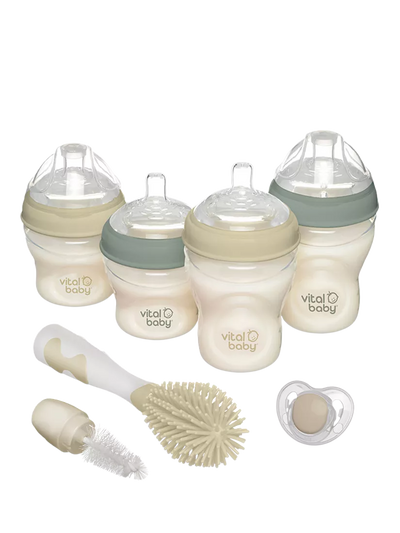 John Lewis Vital Baby Nurture Breast-Like Bottles Starter Set Baby Bottle Feeding Set- Buy online at McGrocer