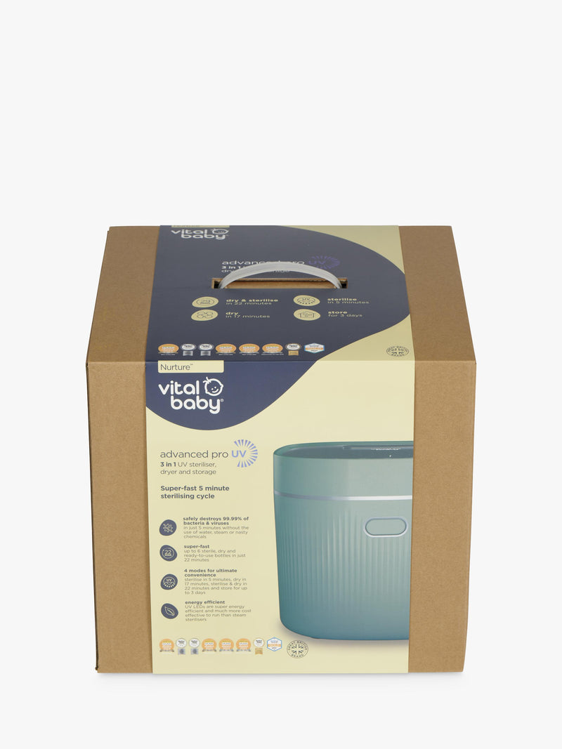 Vital Baby Advanced Pro UV Steriliser in Olive Green (British brand)