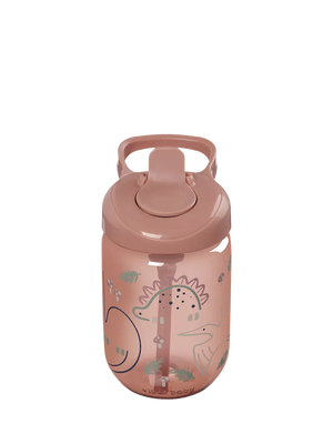 Non-Spill Sippy Straw Cup with Silicone Straw and Handles, 350ml, Natural Berry