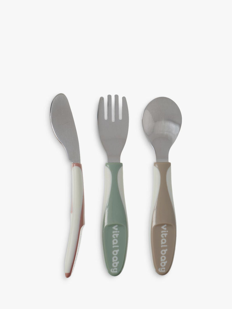 Vital Baby Nourish Big Kid Cutlery set Pack of 3 (British brand)