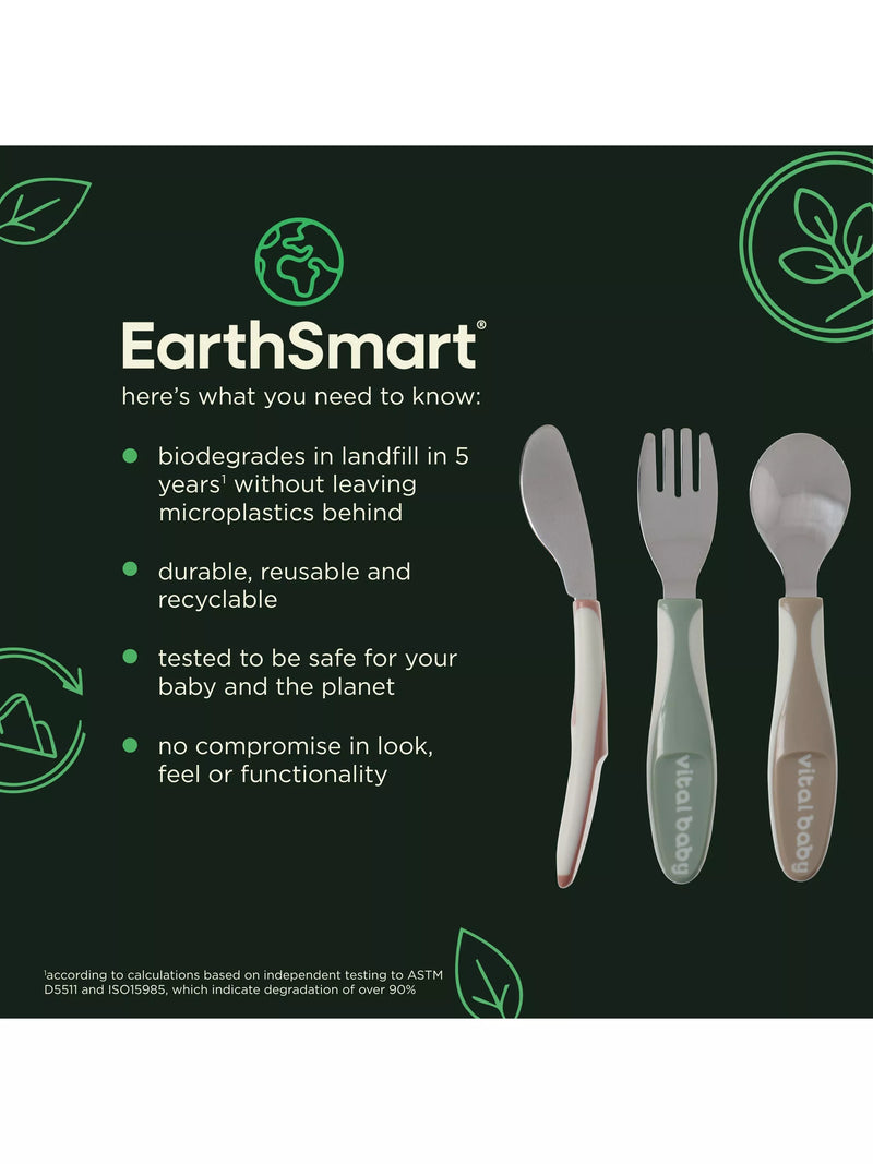 Vital Baby Nourish Big Kid Cutlery set Pack of 3 (British brand)