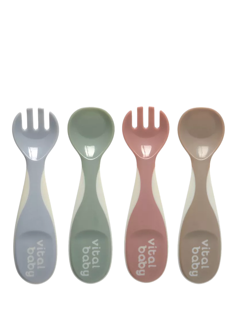 Vital Baby chunky cutlery set for babies, pack of 4 (British brand)