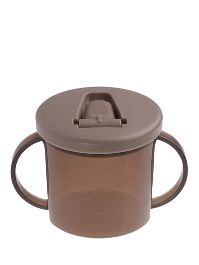 John Lewis Free Flow Cup with Flip-Down Spout, 200ml, Leak-Proof, Natural Stone- Buy online at McGrocer