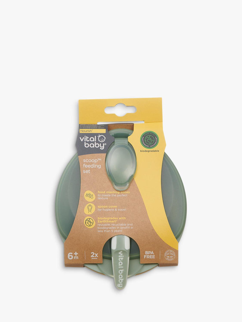Vital Baby Nourish Scoop Feeding Set Pack of 2 (British brand)