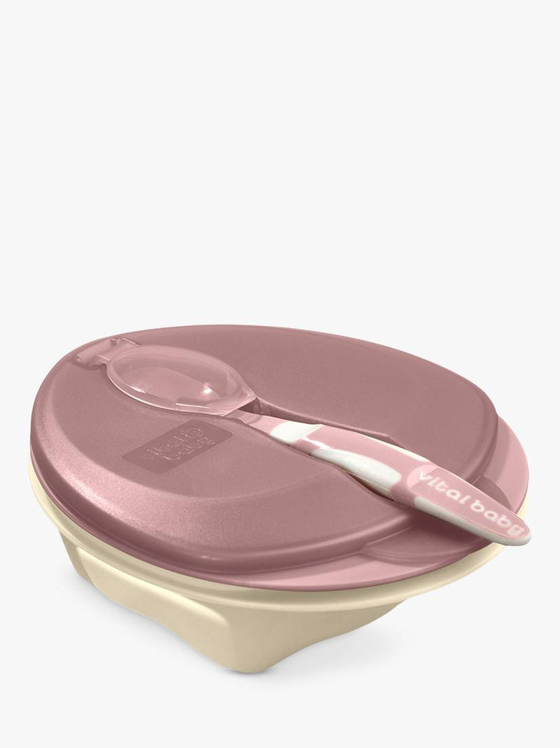 Vital Baby scoop feeding set with spoon and lid, pack of 2 (British brand)