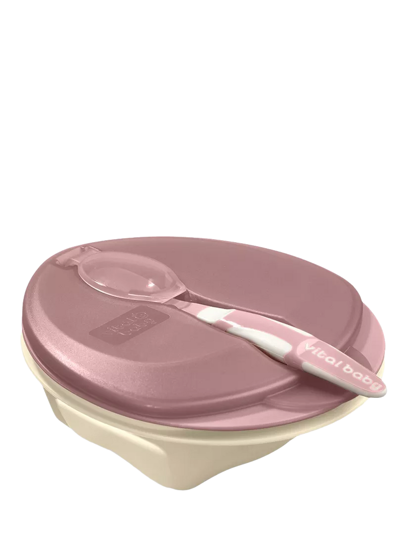 Vital Baby scoop feeding set with spoon and lid, pack of 2 (British brand)