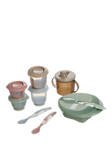 John Lewis Complete Weaning Kit with Spoons, Bowl, Storage Pots, Bib, and Cup- Buy online at McGrocer