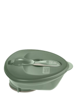John Lewis Power Suction Bowl with Chunky Spoon and Leakproof Lid, Natural Moss- Buy online at McGrocer