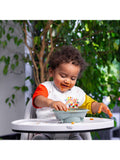 Vital Baby suction bowl in Natural Moss with chunky spoon and lid (British brand)