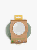 Vital Baby suction bowl in Natural Moss with chunky spoon and lid (British brand)