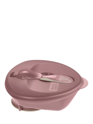 Power Suction Feeding Bowl with Chunky Spoon and Leakproof Lid for Toddlers