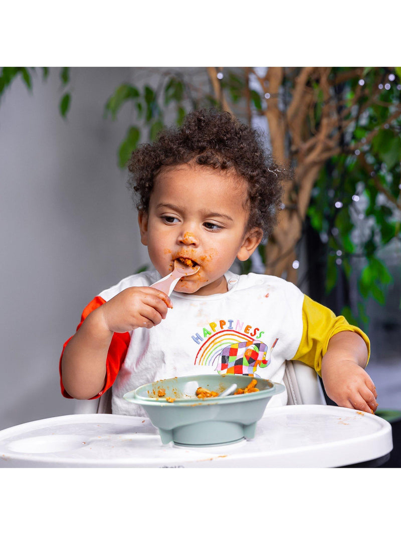 Vital Baby power suction bowl in natural berry for toddler feeding (British brand)
