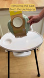 Vital Baby suction plate with integrated sauce pot in natural moss color (British brand)