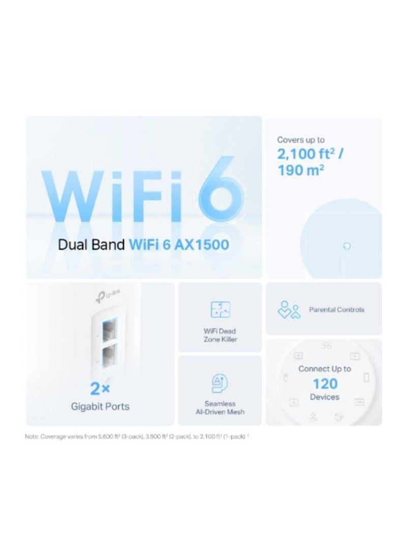 TP-Link Deco X1500 mesh Wi-Fi system 3-pack white (British brand)