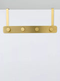 John Lewis Over The Door 4 Hook Hanging Rack, Gold