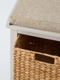 John Lewis shoe bench greige FSC-certified acacia wood (British brand)