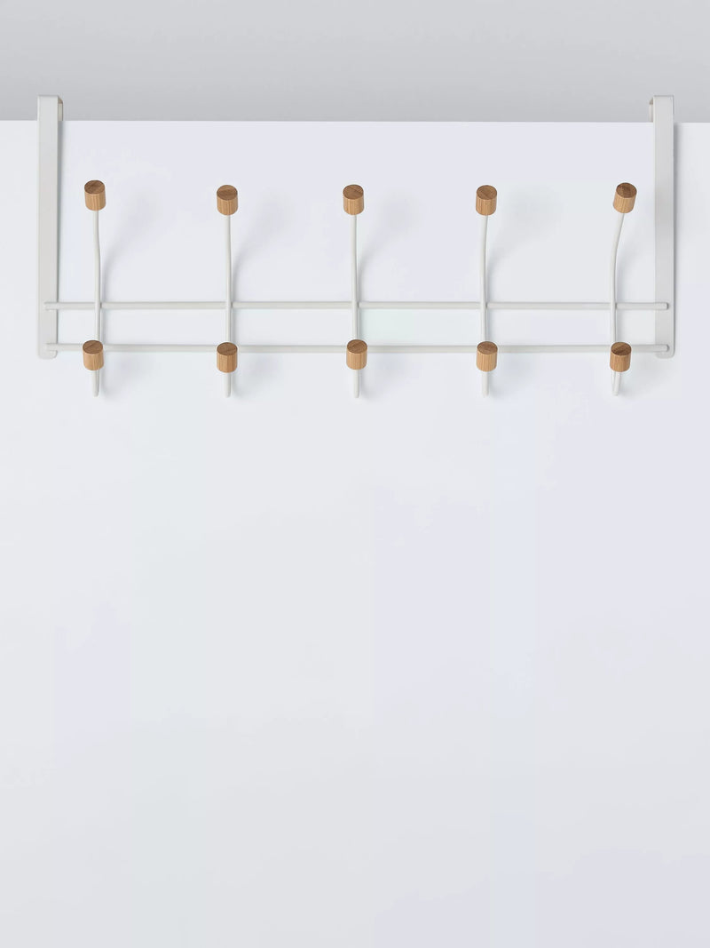 John Lewis white over-door 5 hook set, UK version