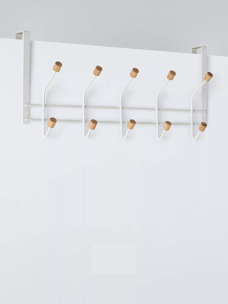 John Lewis white over-door 5 hook set, UK version
