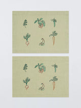 John Lewis John Lewis X Deliciously Ella Cotton Placemat, Set of 2, Green- Buy online at McGrocer