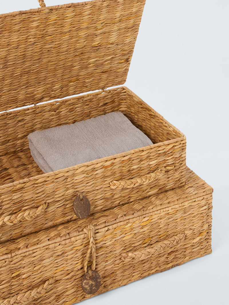 John Lewis Bulrush lidded baskets set of 2 natural, UK version