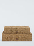 John Lewis seagrass lidded nesting baskets set of 2 natural - British product