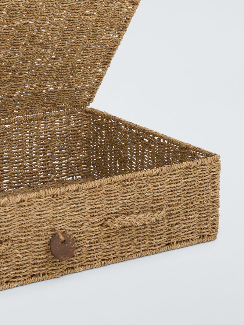 John Lewis seagrass lidded nesting baskets set of 2 natural - British product