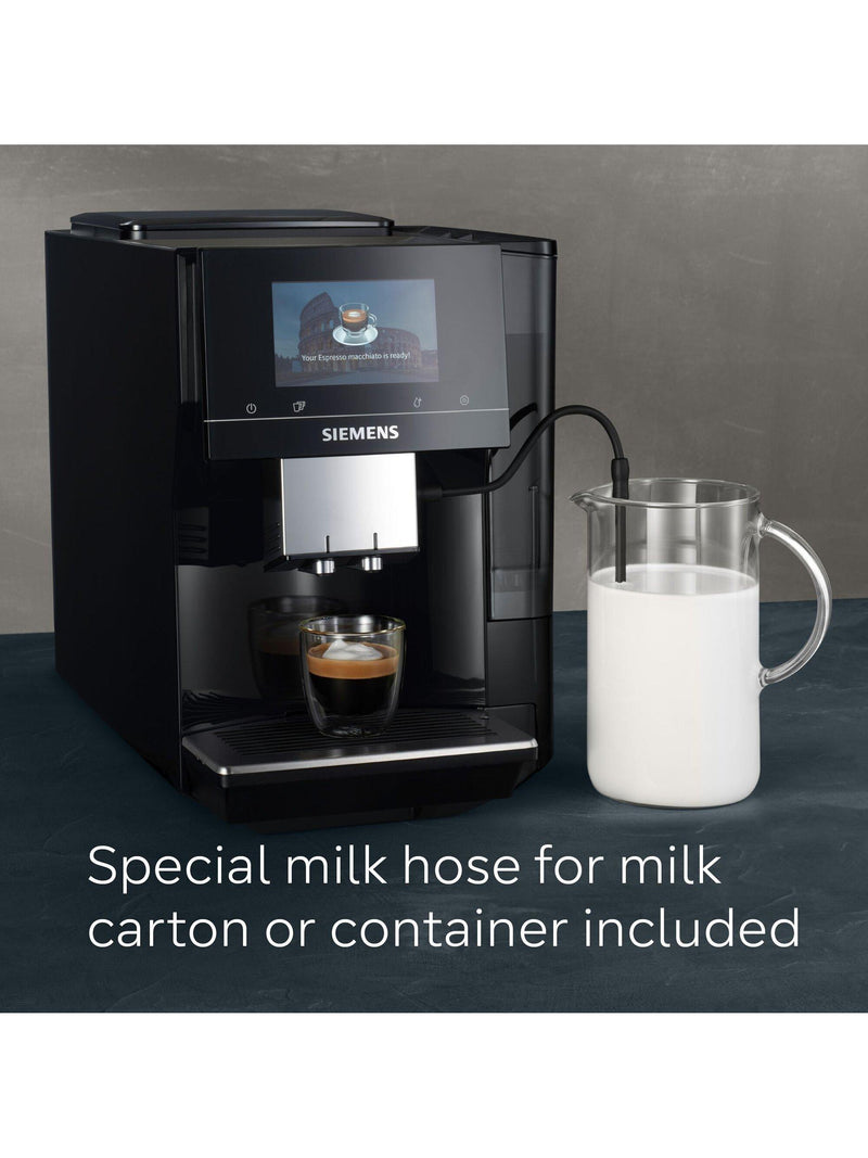 Siemens EQ700 fully automatic bean to cup coffee machine, black (British brand)