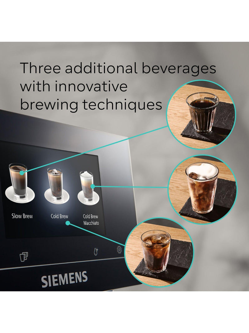 Siemens EQ700 fully automatic bean to cup coffee machine, black (British brand)