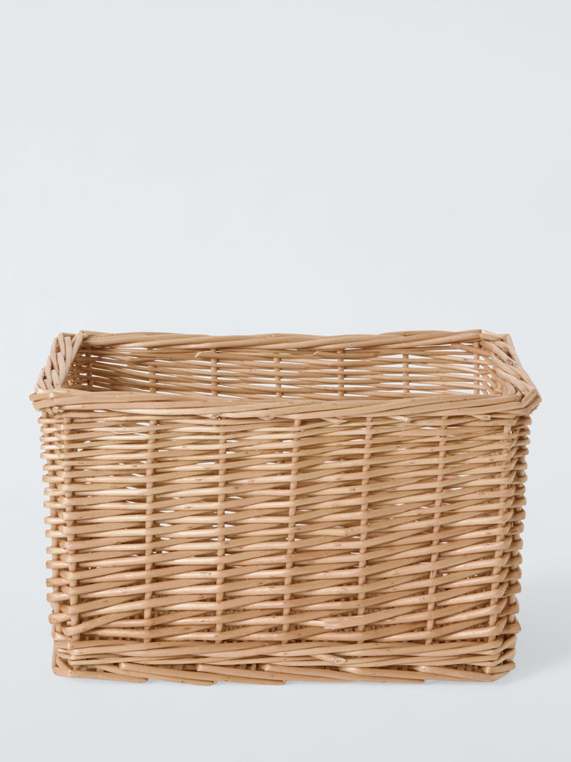 John Lewis woven willow basket light natural small, imported from the UK