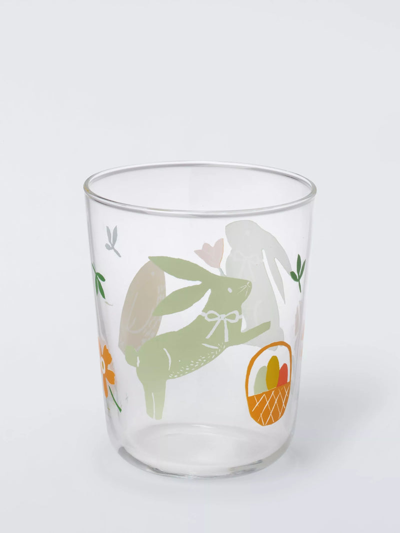 John Lewis Easter Bunny Glass Tumbler 300ml, UK version