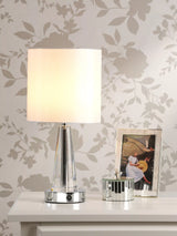 John Lewis Laura Ashley Callaghan Rechargeable Table Lamp, Clear- Buy online at McGrocer