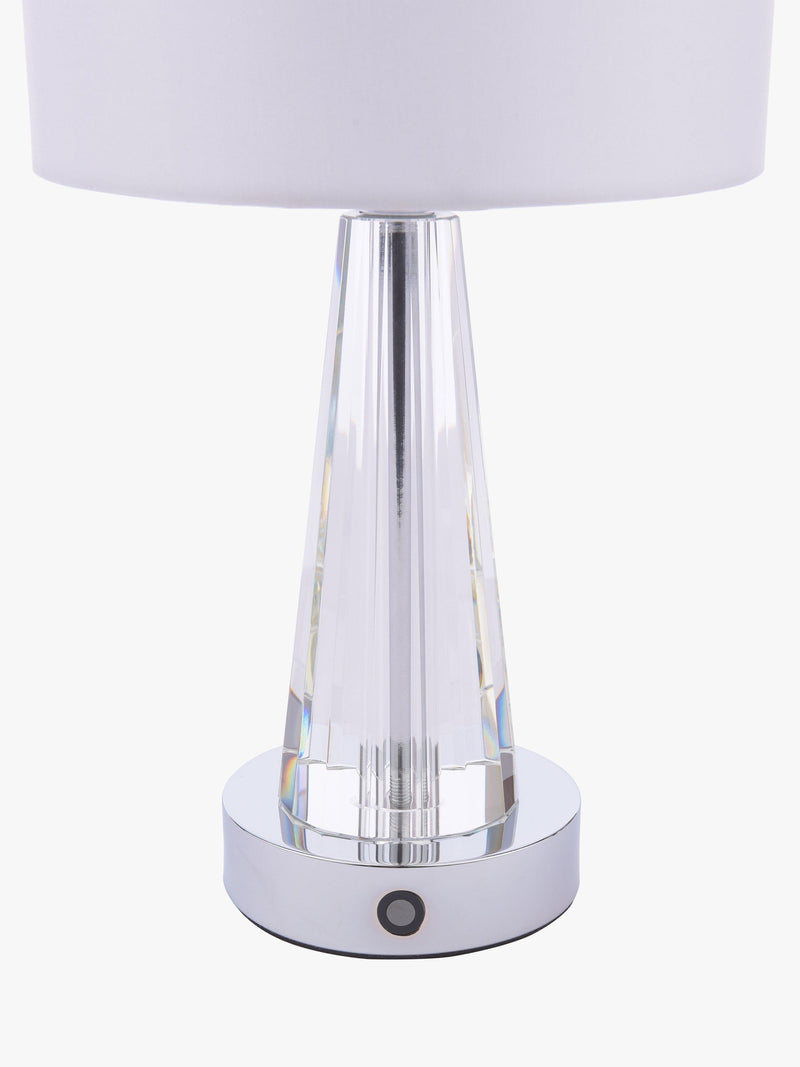 Laura Ashley rechargeable table lamp clear, imported from the UK