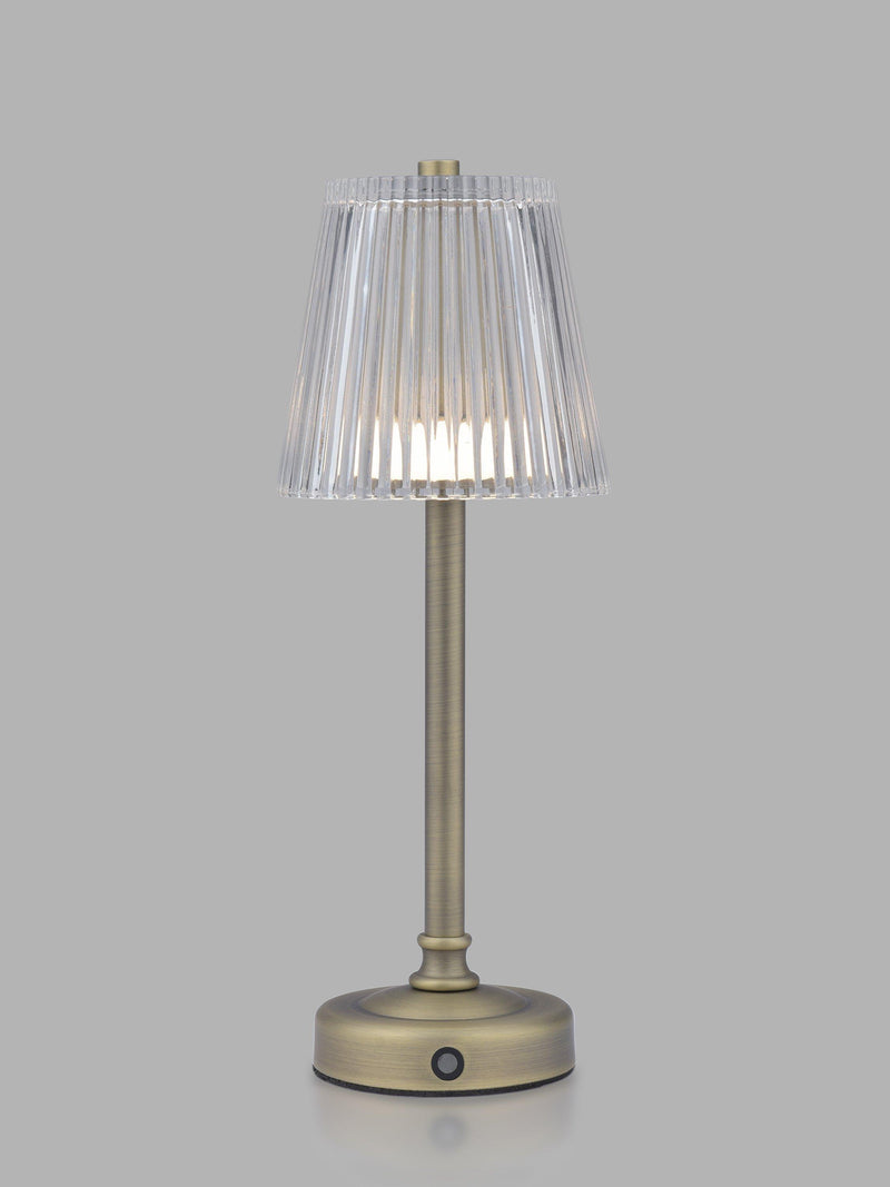 Laura Ashley rechargeable table lamp antique brass 35cm (British brand)