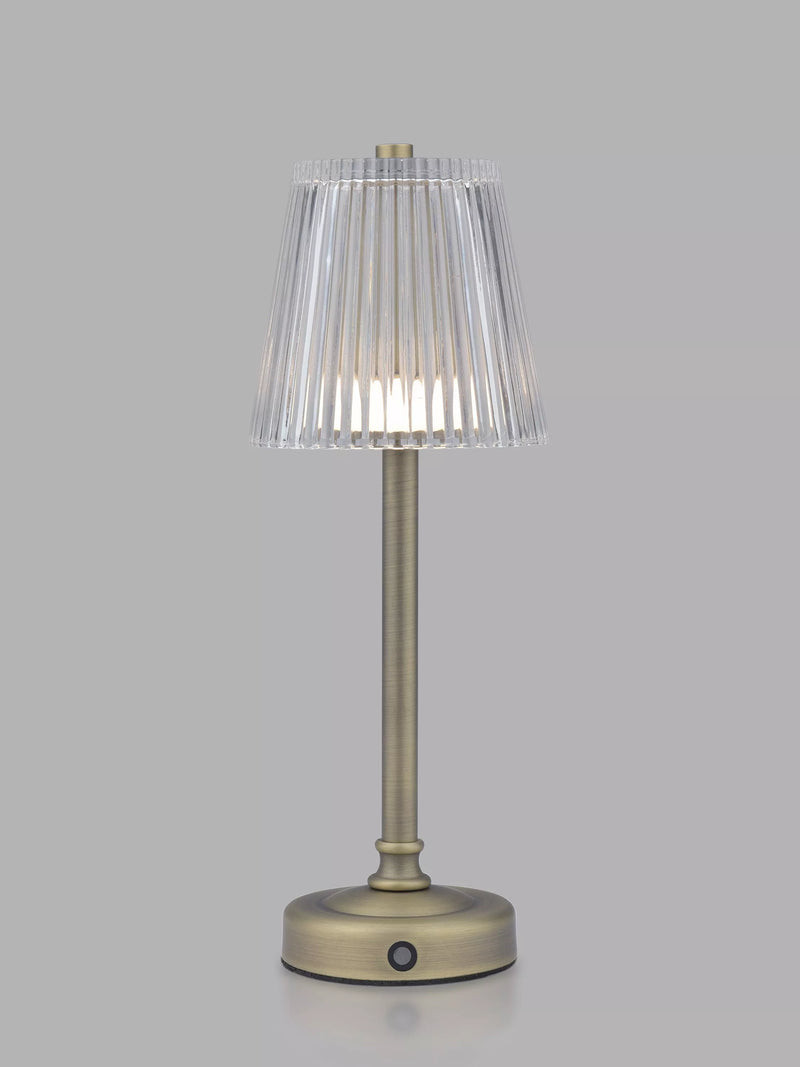Laura Ashley rechargeable table lamp antique brass 35cm (British brand)