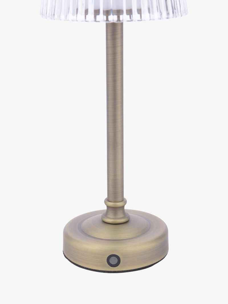Laura Ashley rechargeable table lamp antique brass 35cm (British brand)