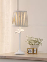 John Lewis Laura Ashley Eleni Pleated Shade Floral Table Lamp, White- Buy online at McGrocer