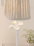 Laura Ashley Eleni table lamp white floral pleated shade (British brand)