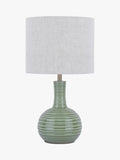 Laura Ashley Padley green glazed ceramic table lamp, imported from the UK