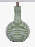 Laura Ashley Padley green glazed ceramic table lamp, imported from the UK