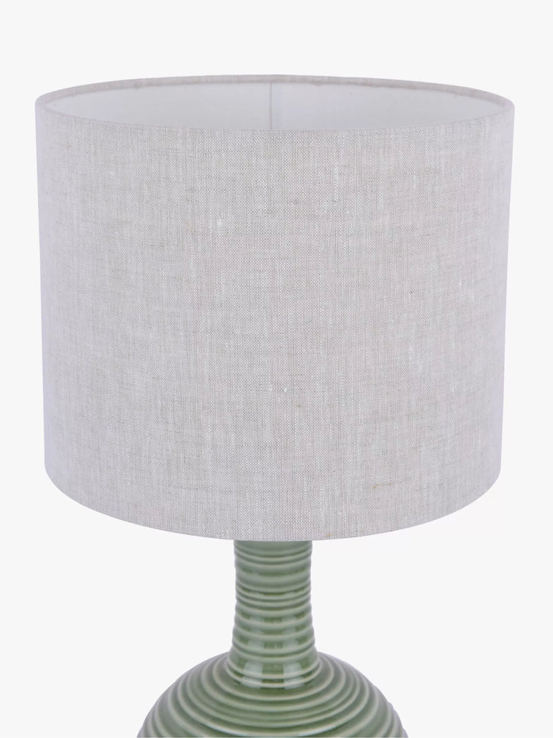 Laura Ashley Padley green glazed ceramic table lamp, imported from the UK