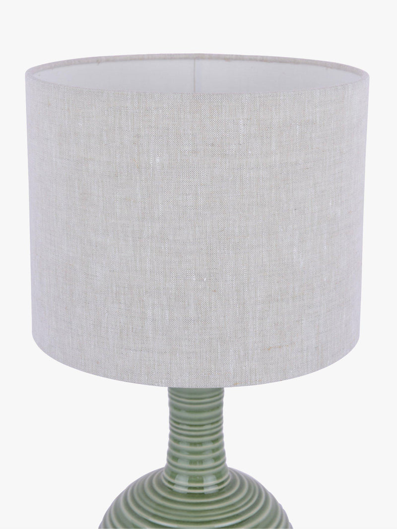 Laura Ashley Padley green glazed ceramic table lamp, imported from the UK