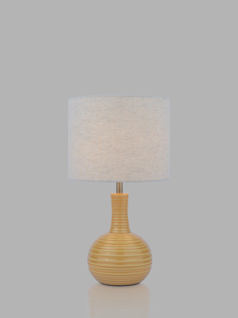 Laura Ashley Padley glazed ceramic table lamp ochre, UK version