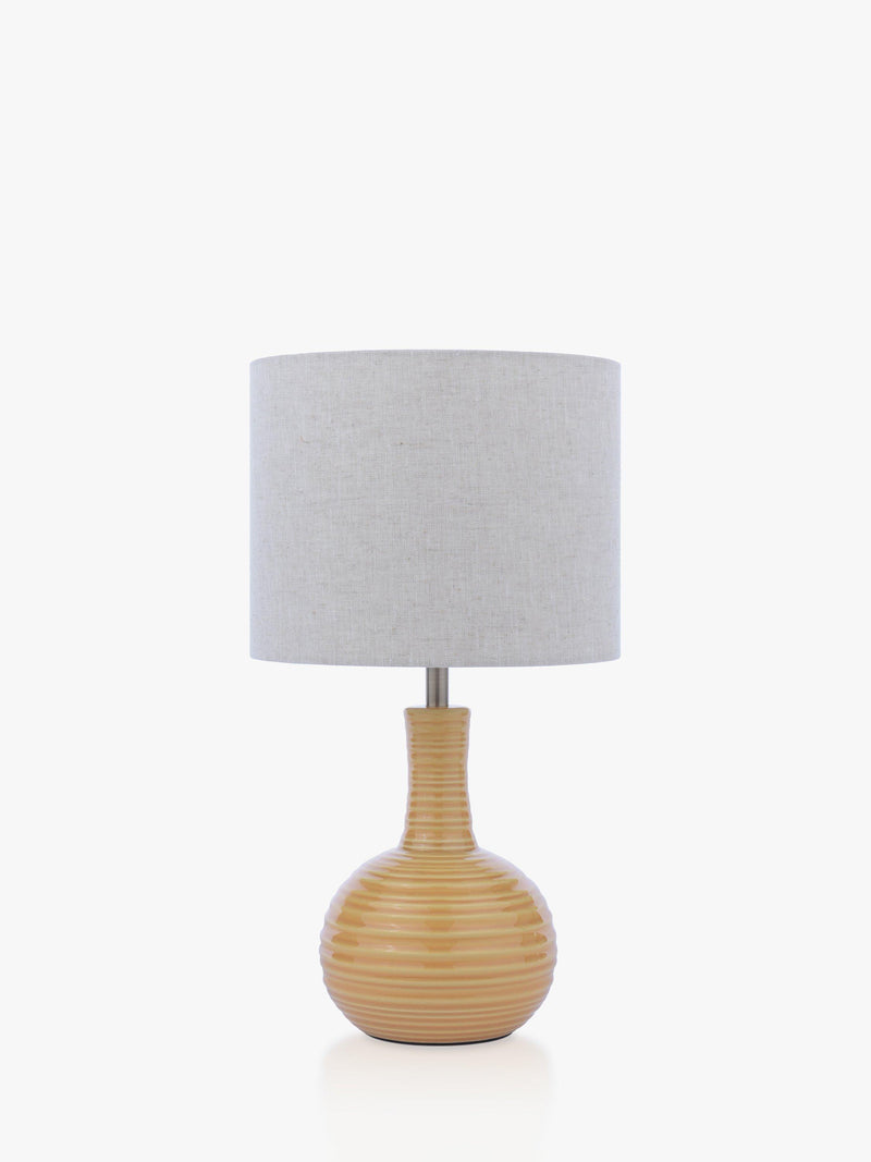 Laura Ashley Padley glazed ceramic table lamp ochre, UK version
