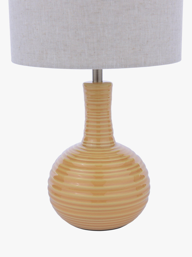 Laura Ashley Padley glazed ceramic table lamp ochre, UK version